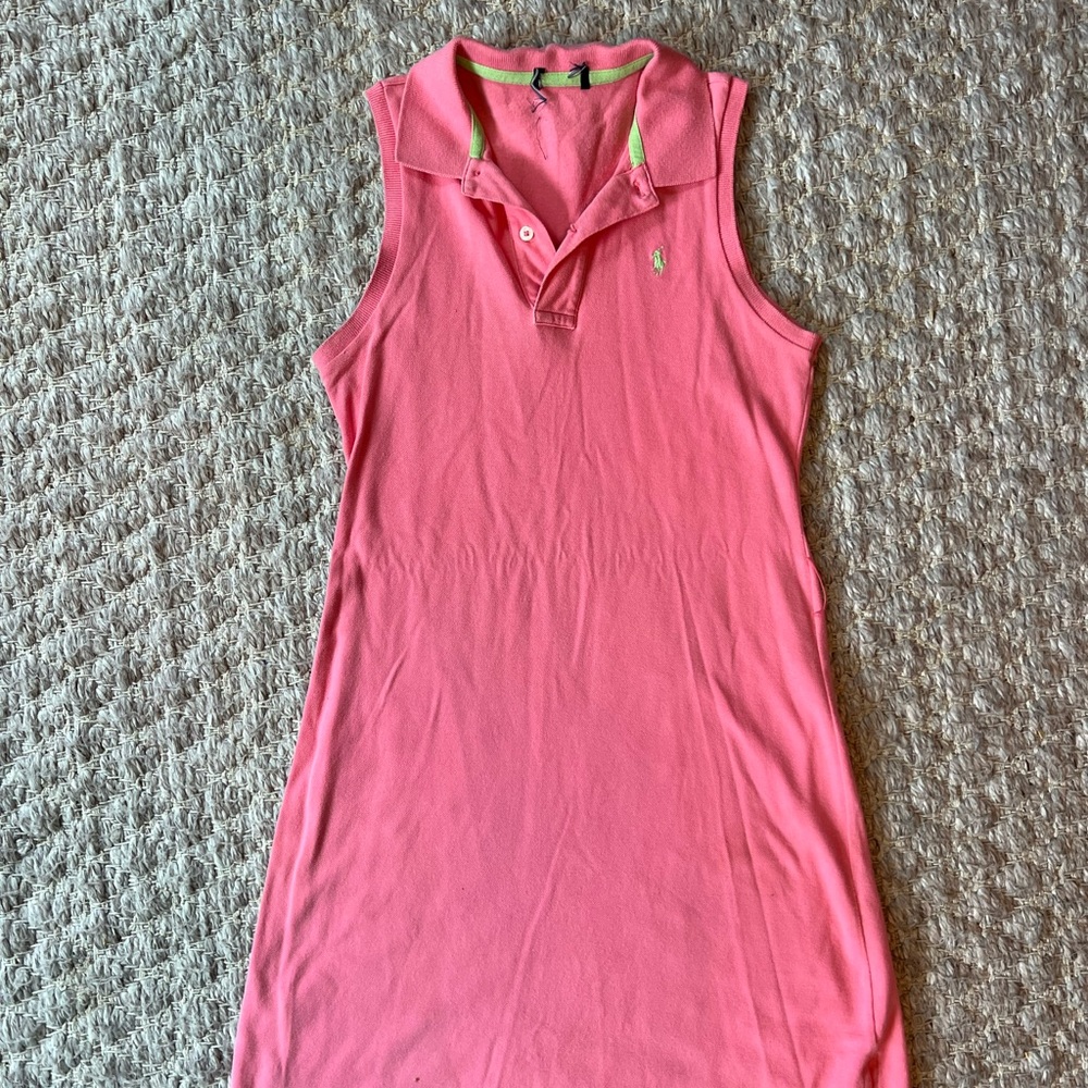 Ralph Lauren Pink Collard Tank Top Dress